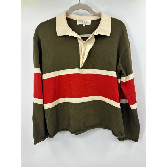 THE GREAT. Tops - The Great. Jersey The Rugby The Great Army Green Hot Red Size 1 Small